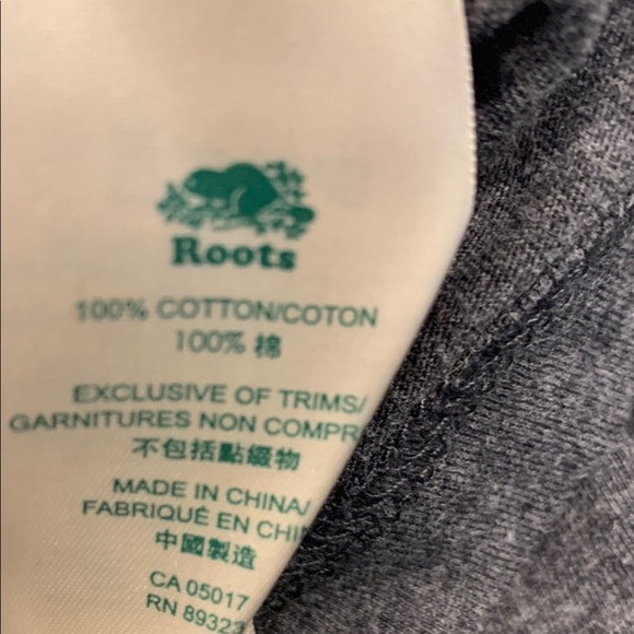 Roots Charcoal Gray long sleeve shirt medium - Picture 3 of 4